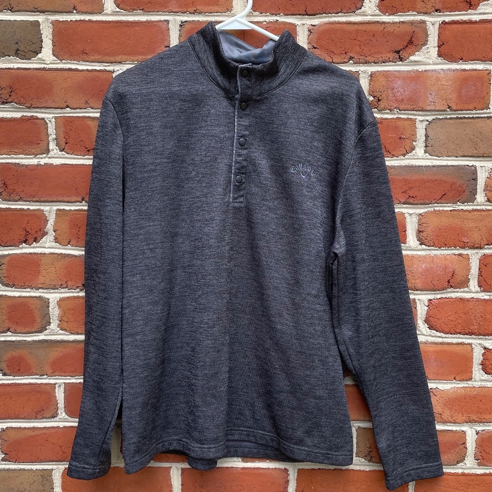 Grey Callaway Golf Long Sleeve Button Up Top